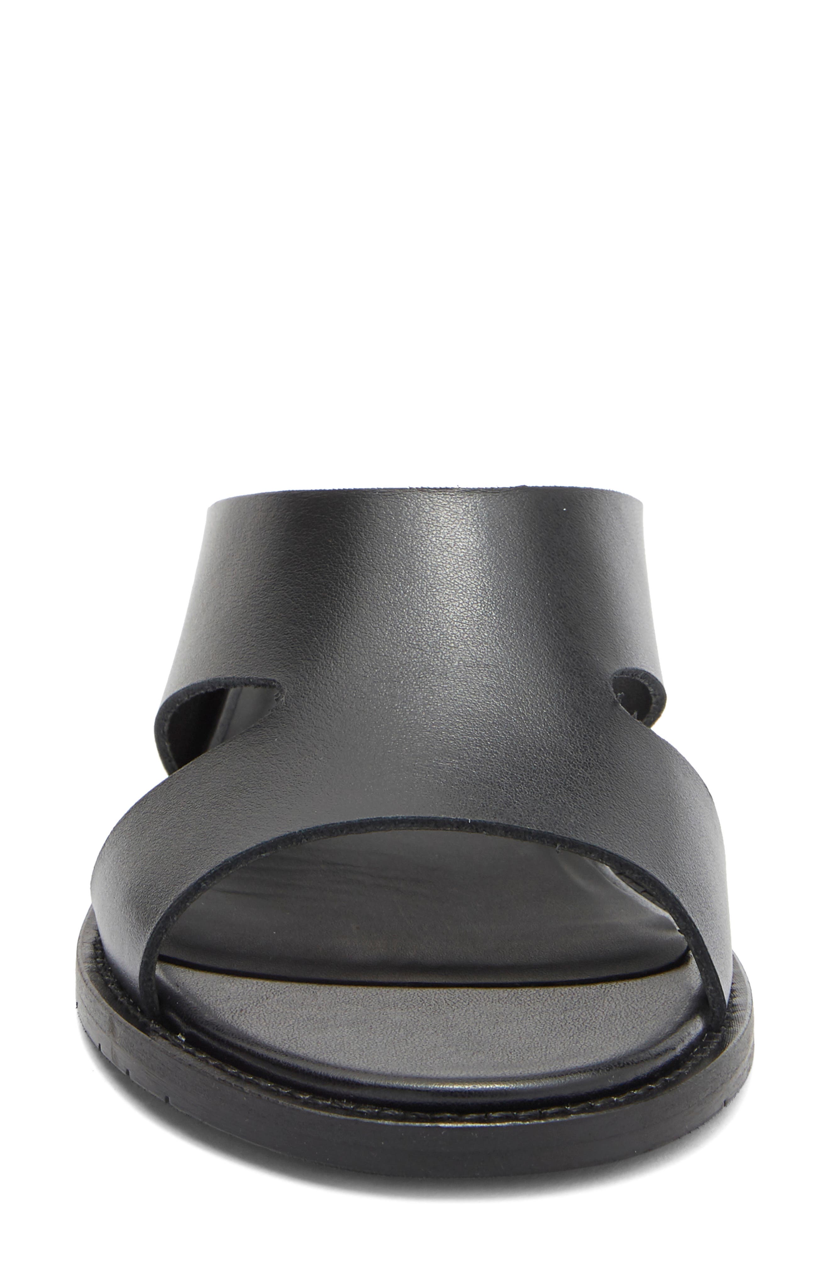 Aquatalia Petra Wedge Sandal, Alternate, color, Black Leather