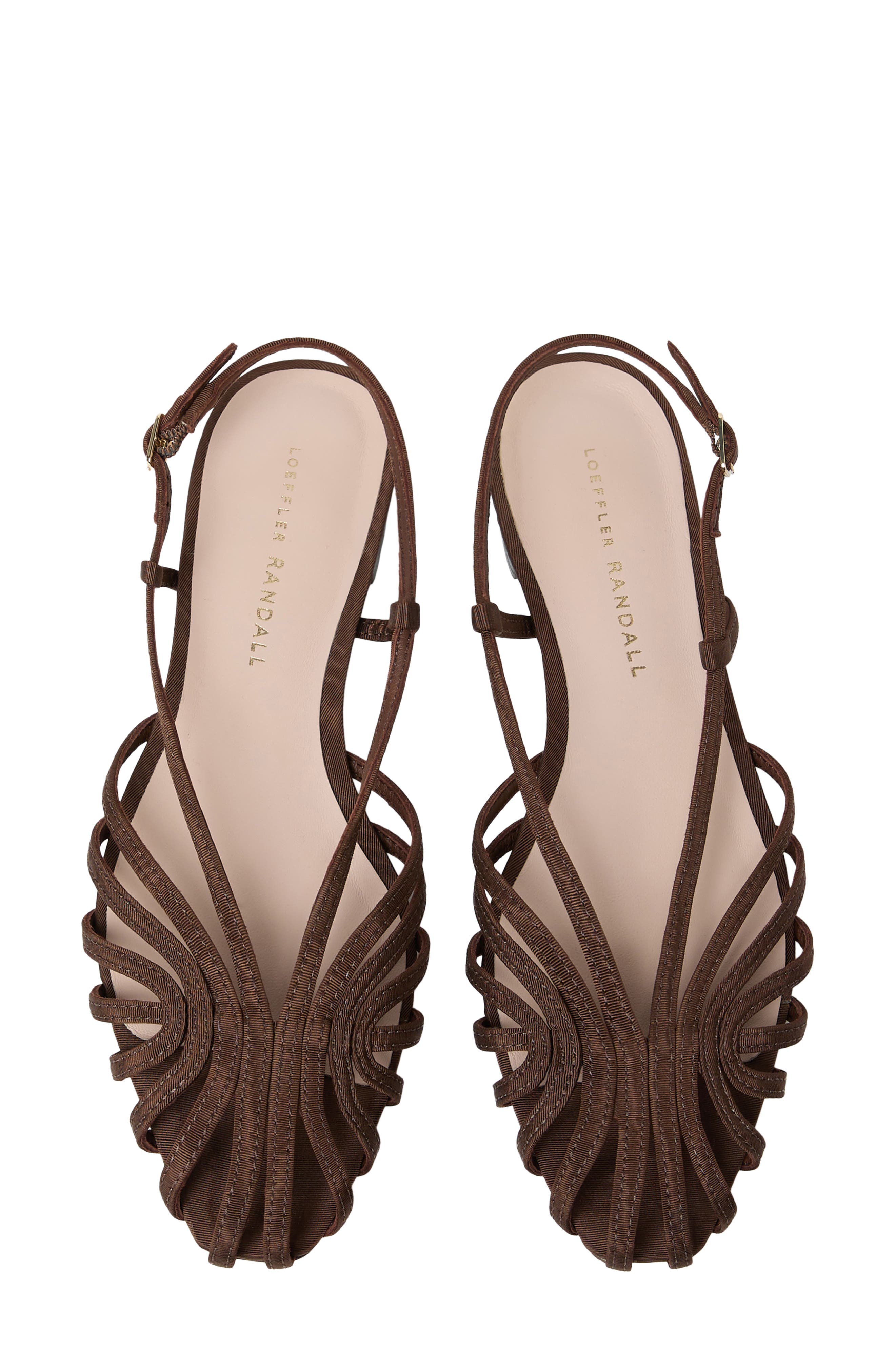 Loeffler Randall Devon Lattice Slingback Sandal, Alternate, color, Chocolate