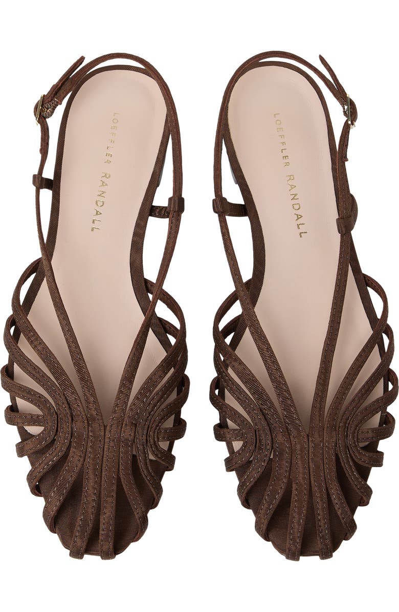 Loeffler Randall Devon Lattice Slingback Sandal, Alternate, color, Chocolate