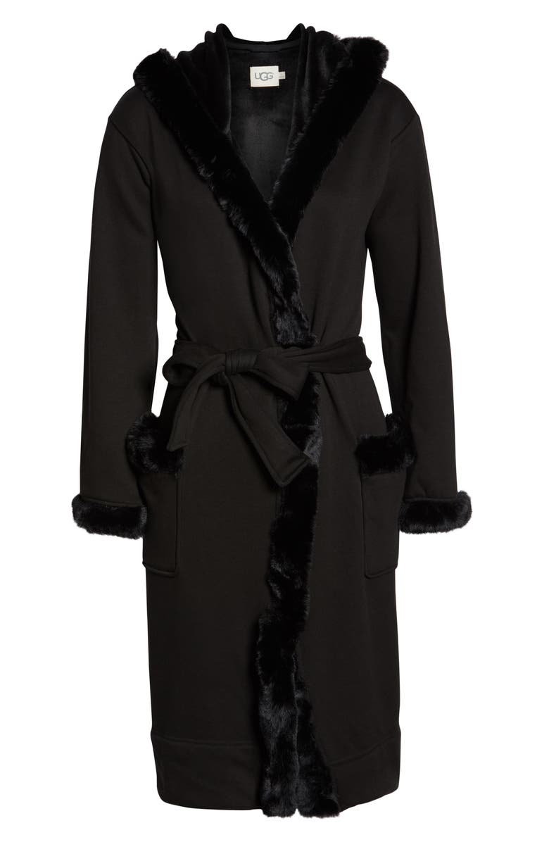 UGG<sup>®</sup> Duffield II Deluxe Faux Fur Trim Robe, Alternate, color, 