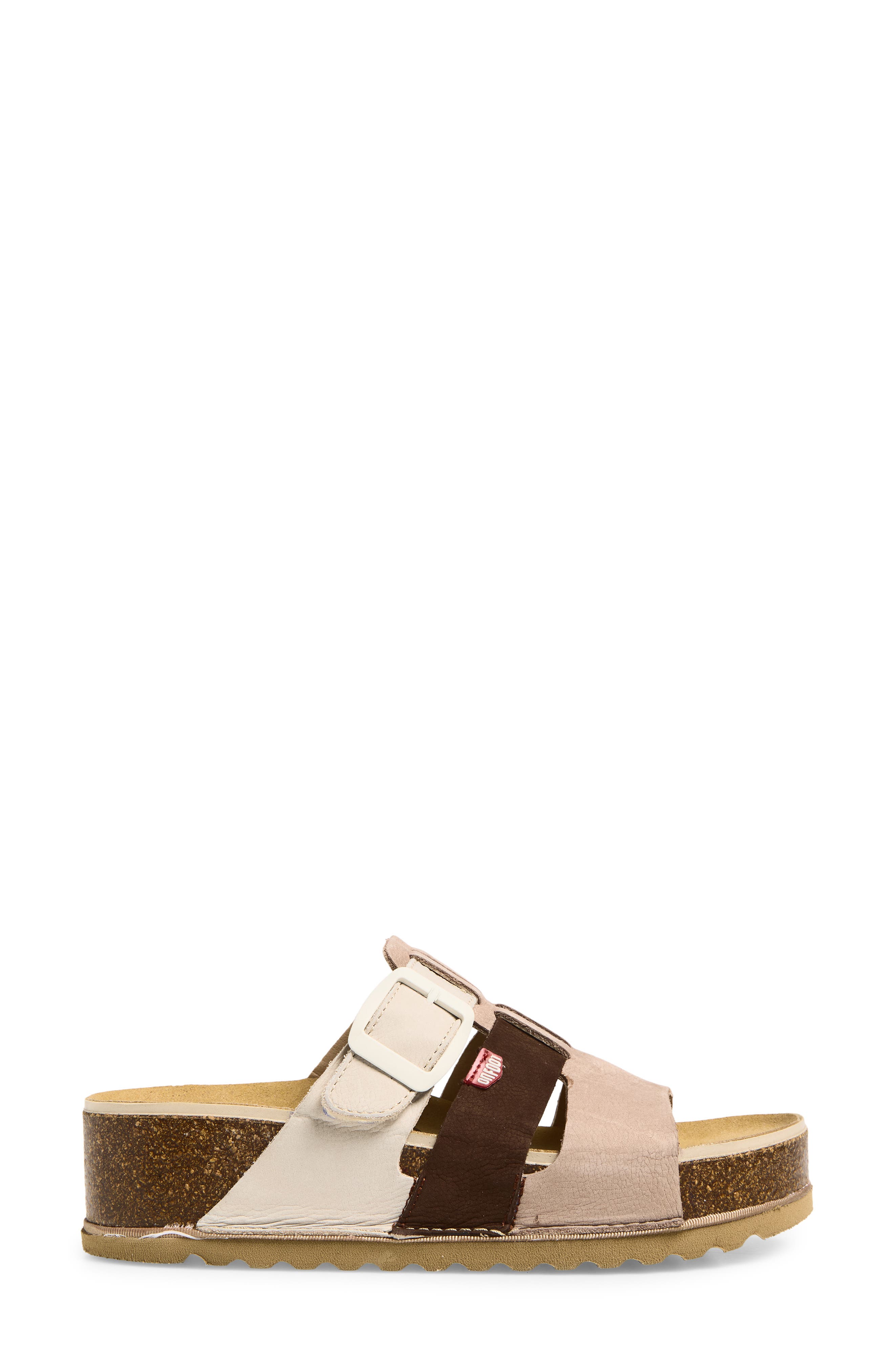 On Foot Naoshima Three-Strap Slide Sandal, Alternate, color, Khaki/ Bone