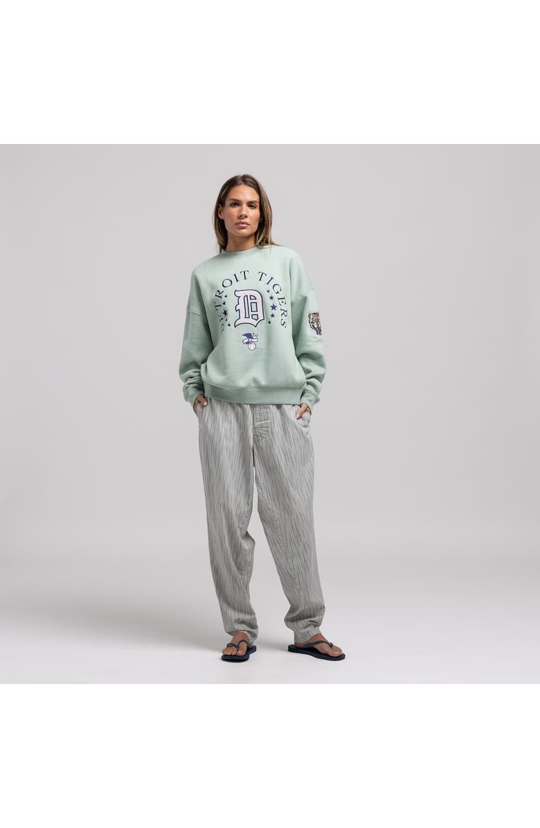 Mitchell & Ness Women's Mitchell & Ness Green Detroit Tigers Yacht Rock Sweatshirt, Main, color, Green