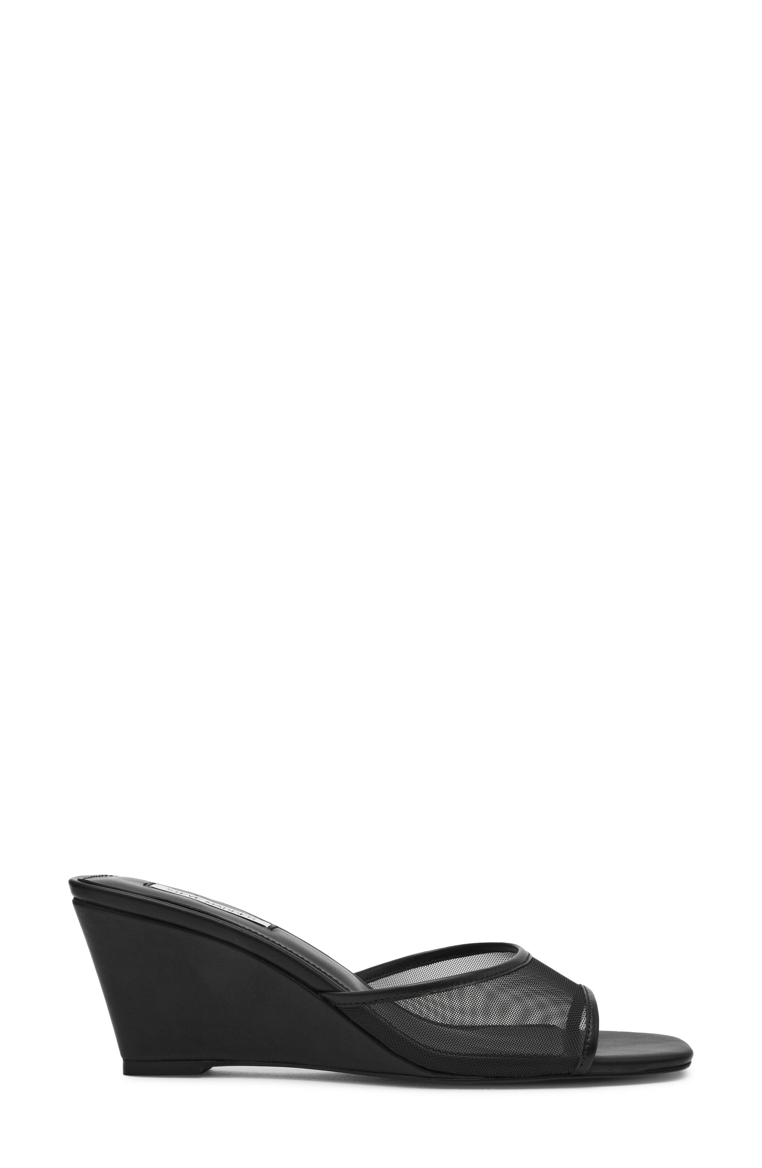 Steve Madden Seleste Wedge Slide Sandal, Alternate, color, Black Mesh