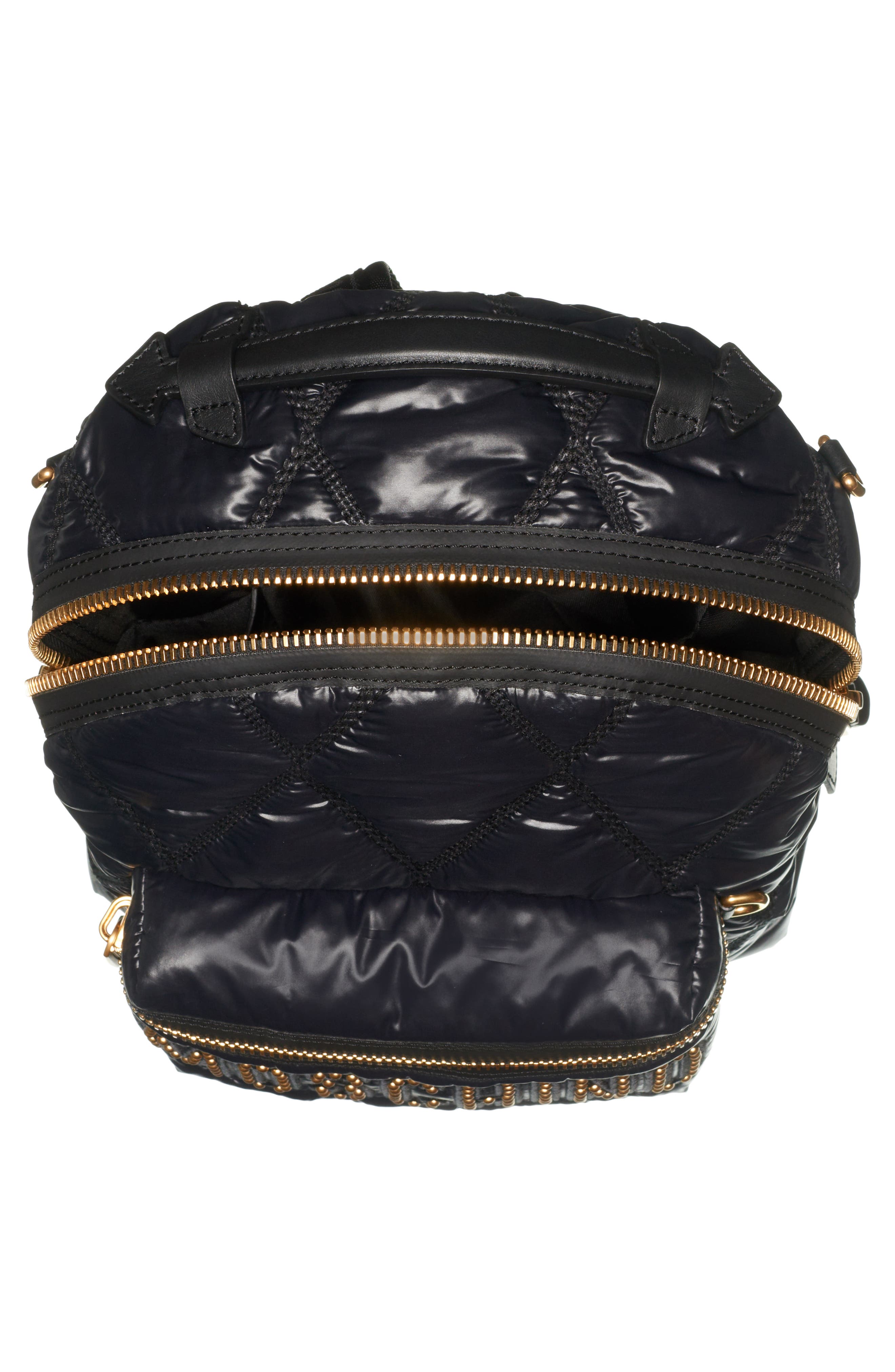 Moschino Quilted Nylon Backpack, Alternate, color, 