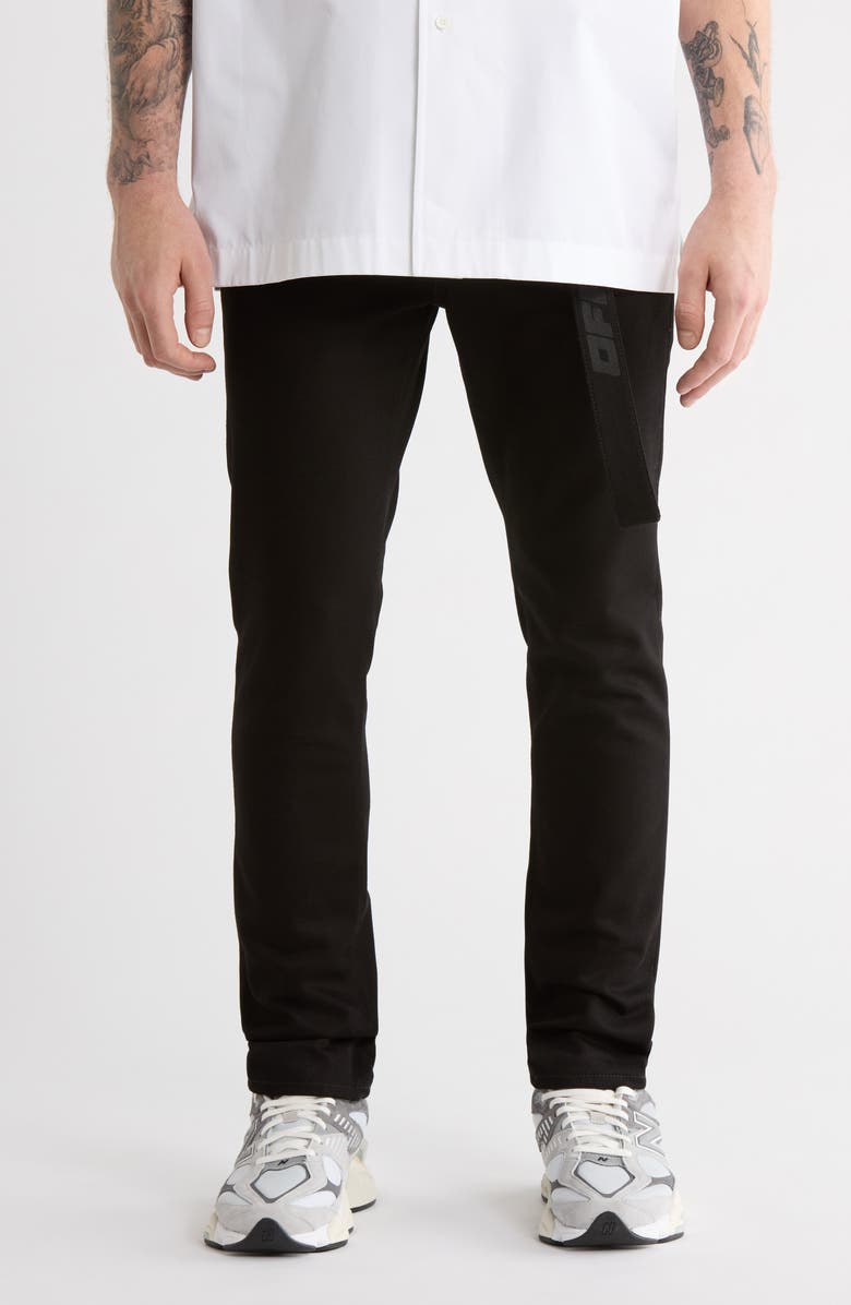 Off-White Indust Belted Skinny Jeans, Main, color, 