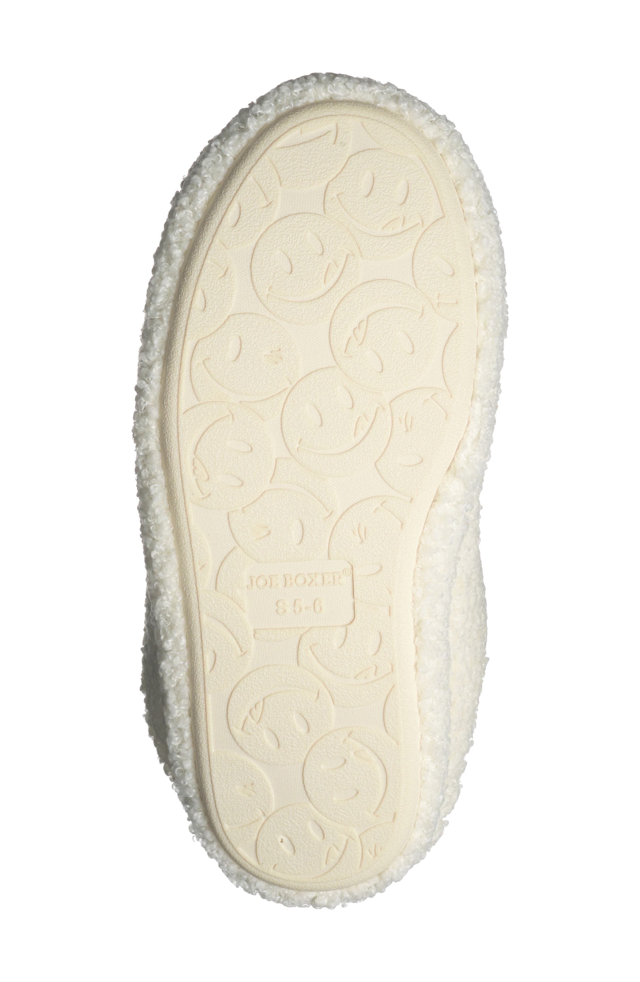 JOE BOXER Faux Shearling Rainbow Clog Slipper, Alternate, color, Ivory