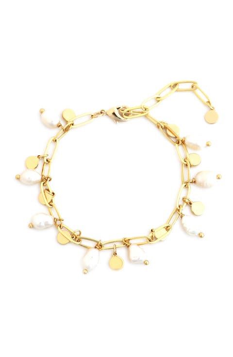 Freshwater Pearl Charm Bracelet