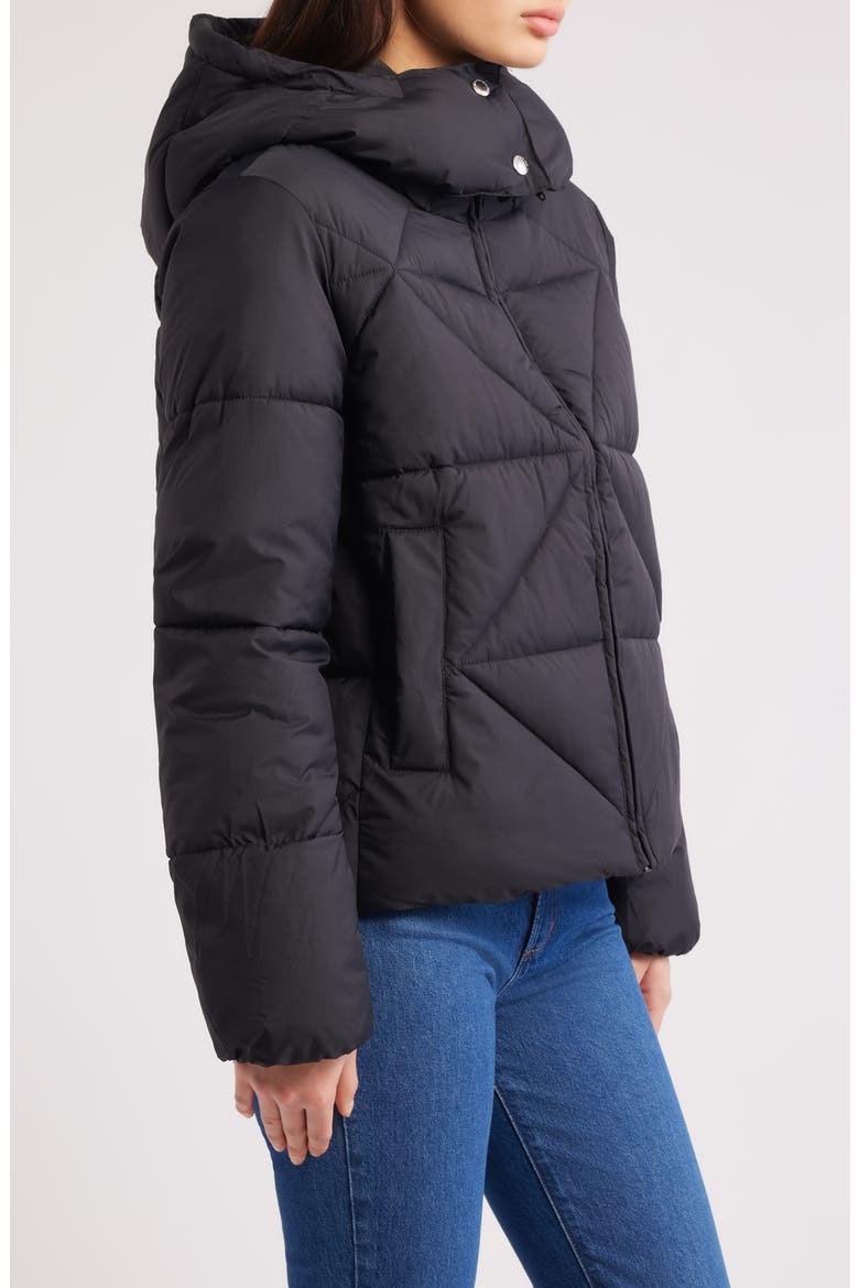 Cropped Puffer Jacket, Alternate, color, BLACK