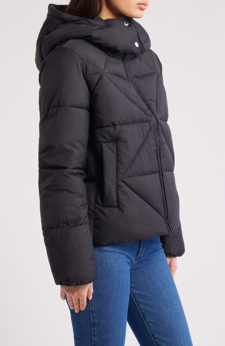 Sam Edelman Cropped Puffer Jacket, Alternate, color, Black