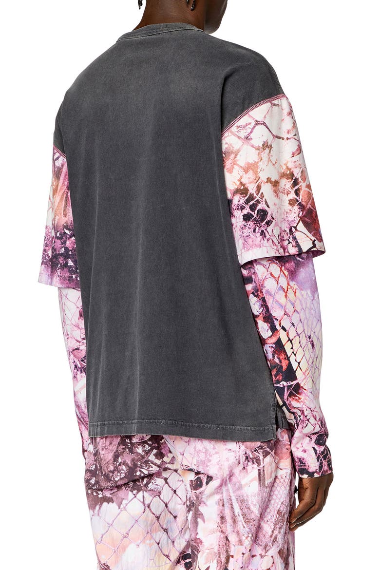 Layered Sleeve T-Shirt, Alternate, color, BLACK