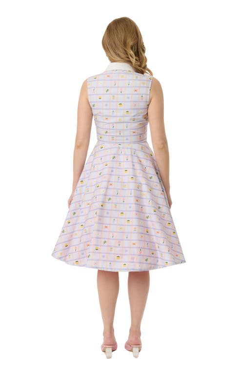 Shop Unique Vintage Sleeveless Darlene Dress In Lavender