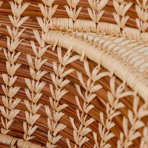 Mayan Hands Large Haida Basket In Brown