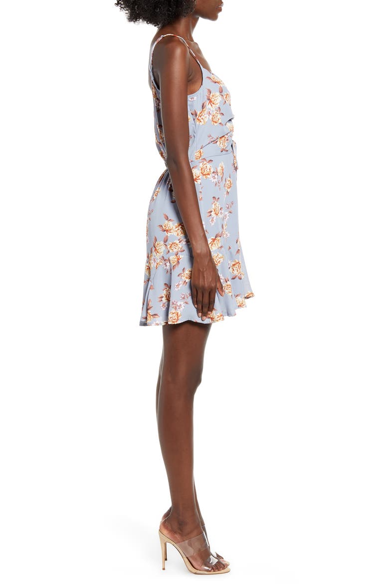 Cinch Front Minidress, Alternate, color, SKYBLUE