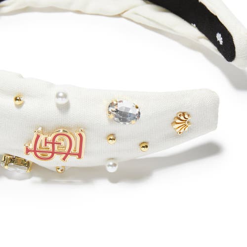 Lele Sadoughi Mlb St.louis Cardinals Embellished Headband In Yellow