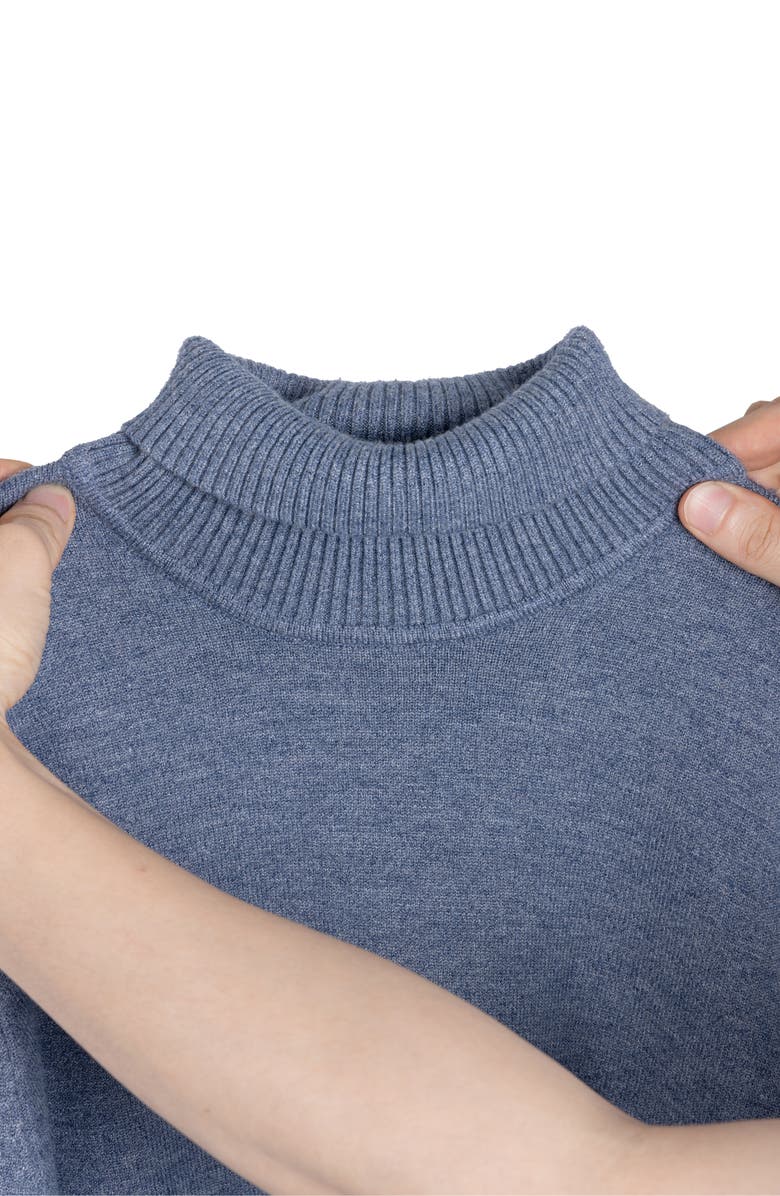 XRAY Basic Turtleneck Sweater, Alternate, color, Heather Slate
