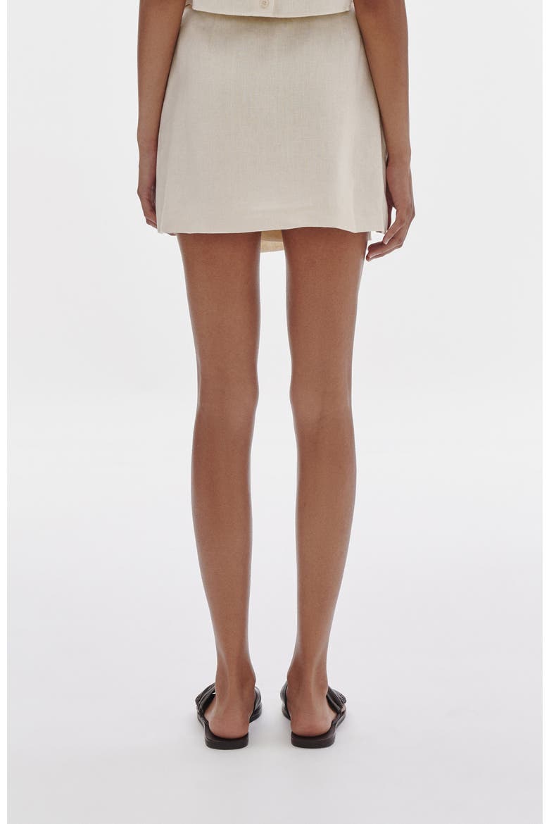 Sibyl Linen Wrap Skirt, Alternate, color, Chamomile