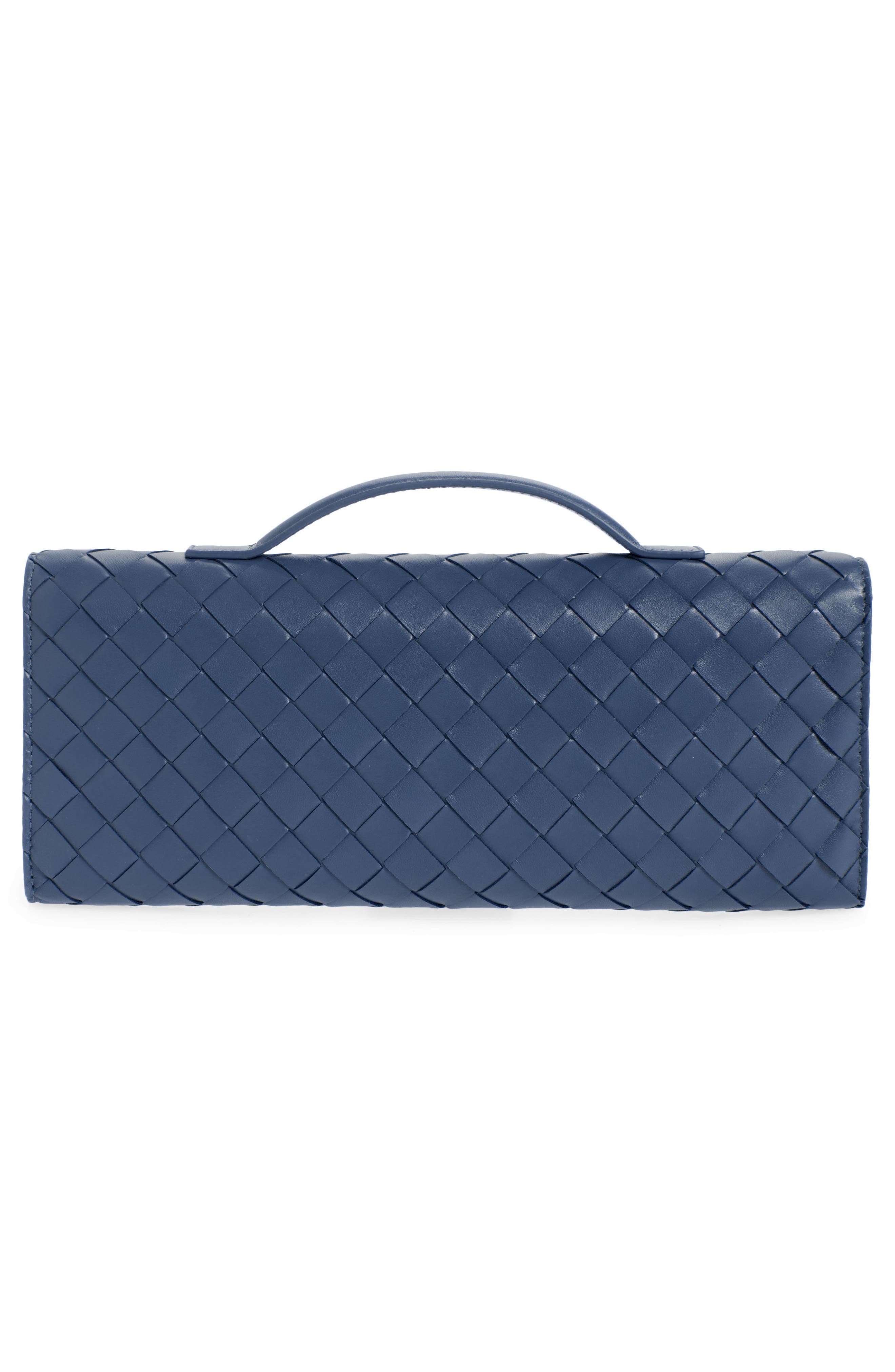 Long Andiamo Intrecciato Clutch Bag, Alternate, color, 4020 BLUE VENEZIA-MUSE BR