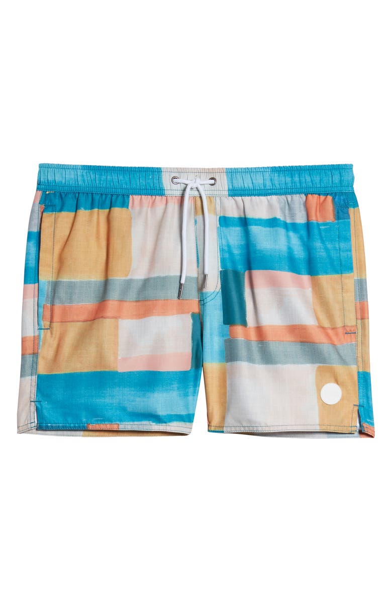 Native Youth Geo Print Swim Trunks, Alternate, color,