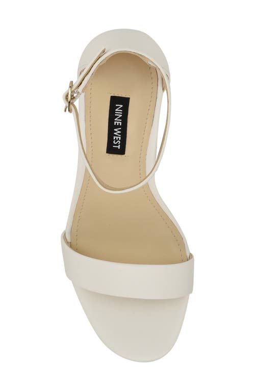 Nine West Toniann Ankle Strap Sandal In White