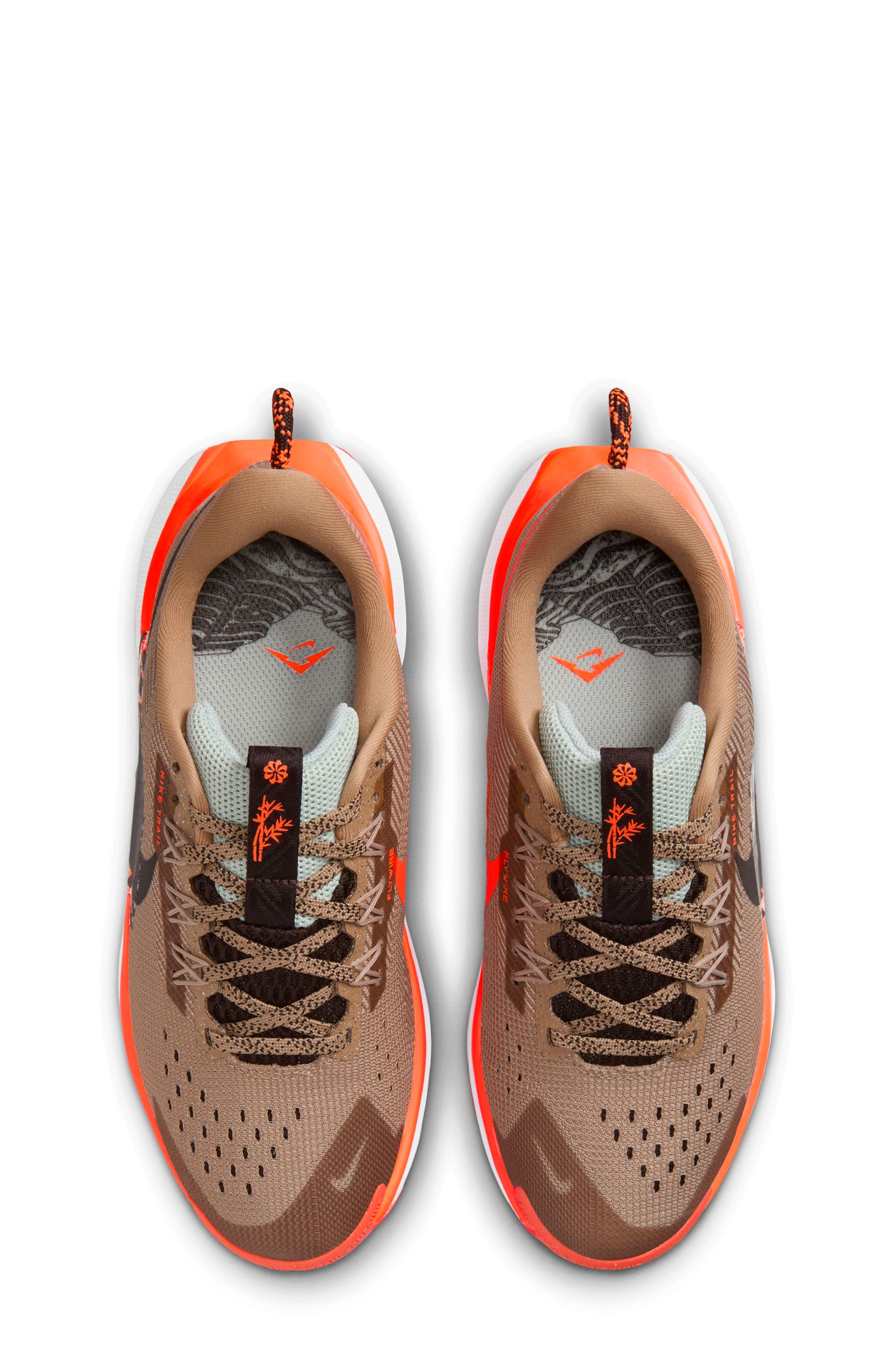 Nike Kids' Pegasus Trail 5 Trail Running Shoe, Alternate, color, Khaki/ Velvet Brown/ Crimson