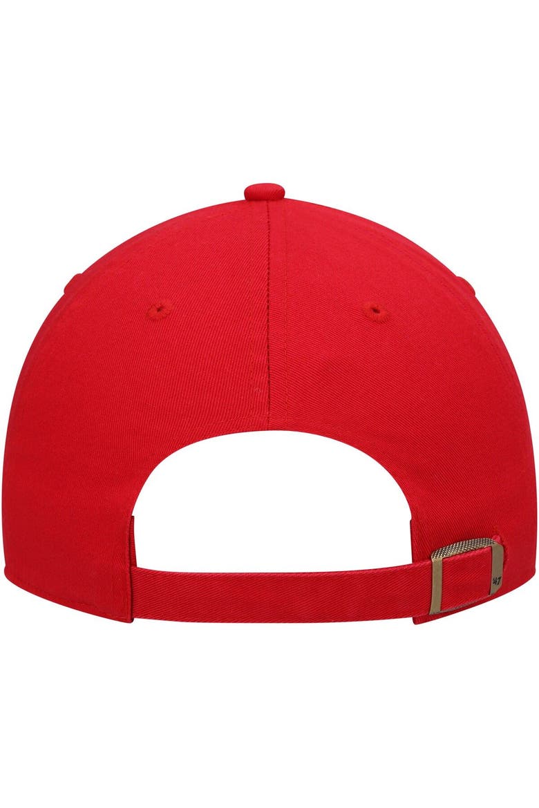 Women's '47 Scarlet Nebraska Huskers Phoebe Clean Up Adjustable Hat, Alternate, color, Scarlet