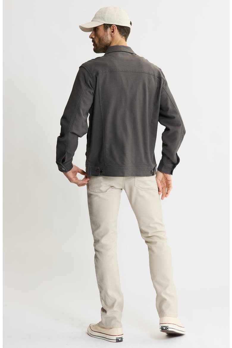Stretch Cotton Trucker Jacket, Alternate, color, GREY