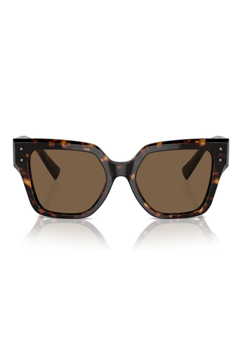 52mm Square Sunglasses, Alternate, color, HAVANA