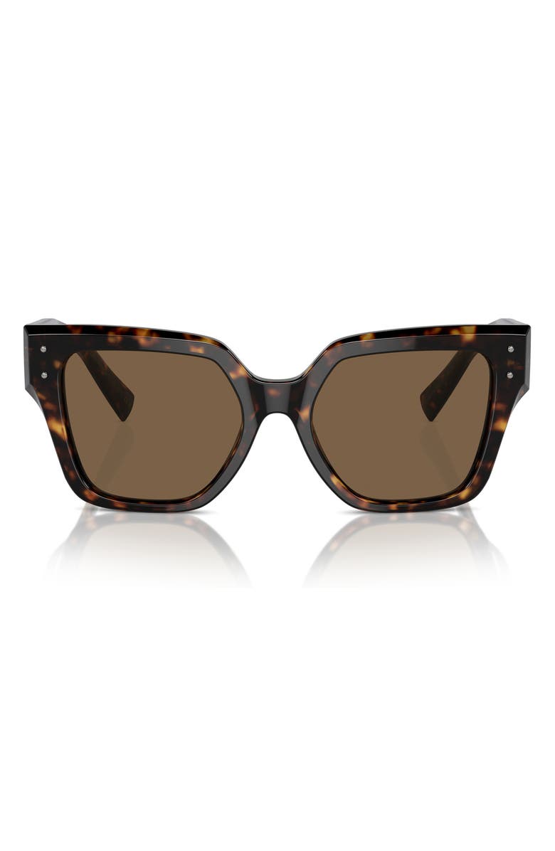 Dolce&Gabbana 52mm Square Sunglasses, Alternate, color, Havana