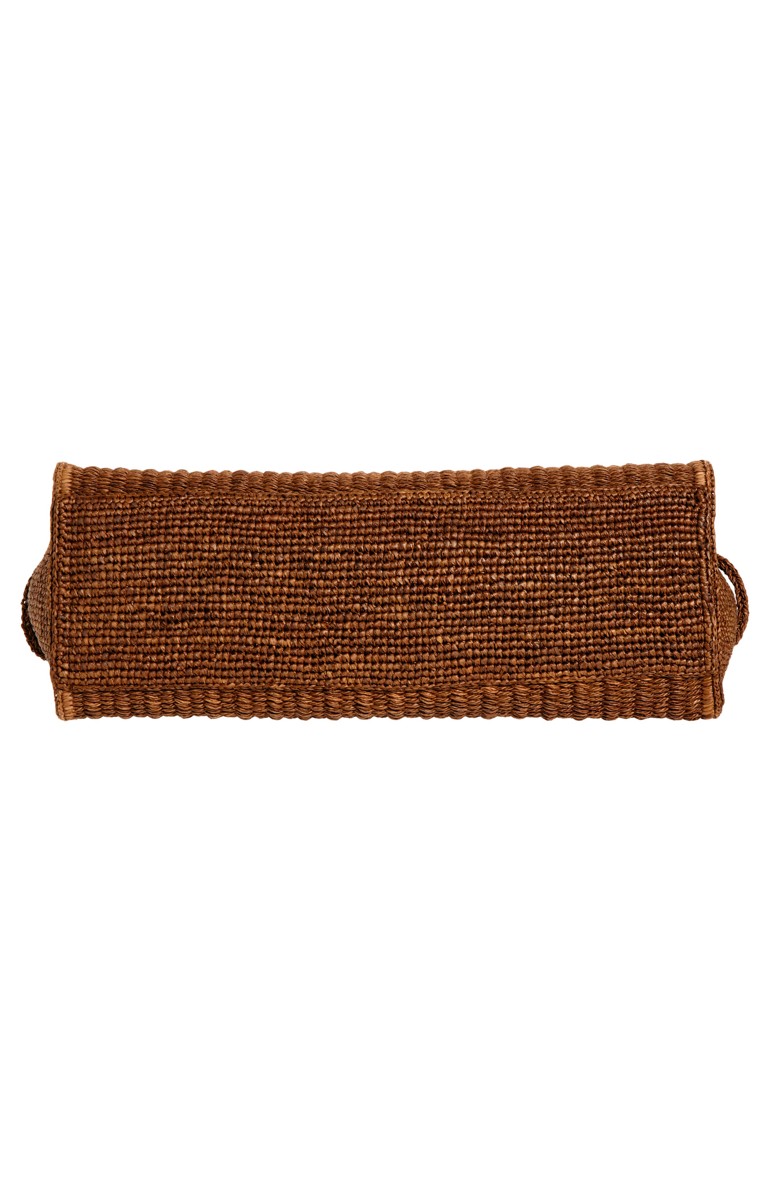 Jacquemus Le Grand Turismo Raffia Bowling Bag, Alternate, color, Camel