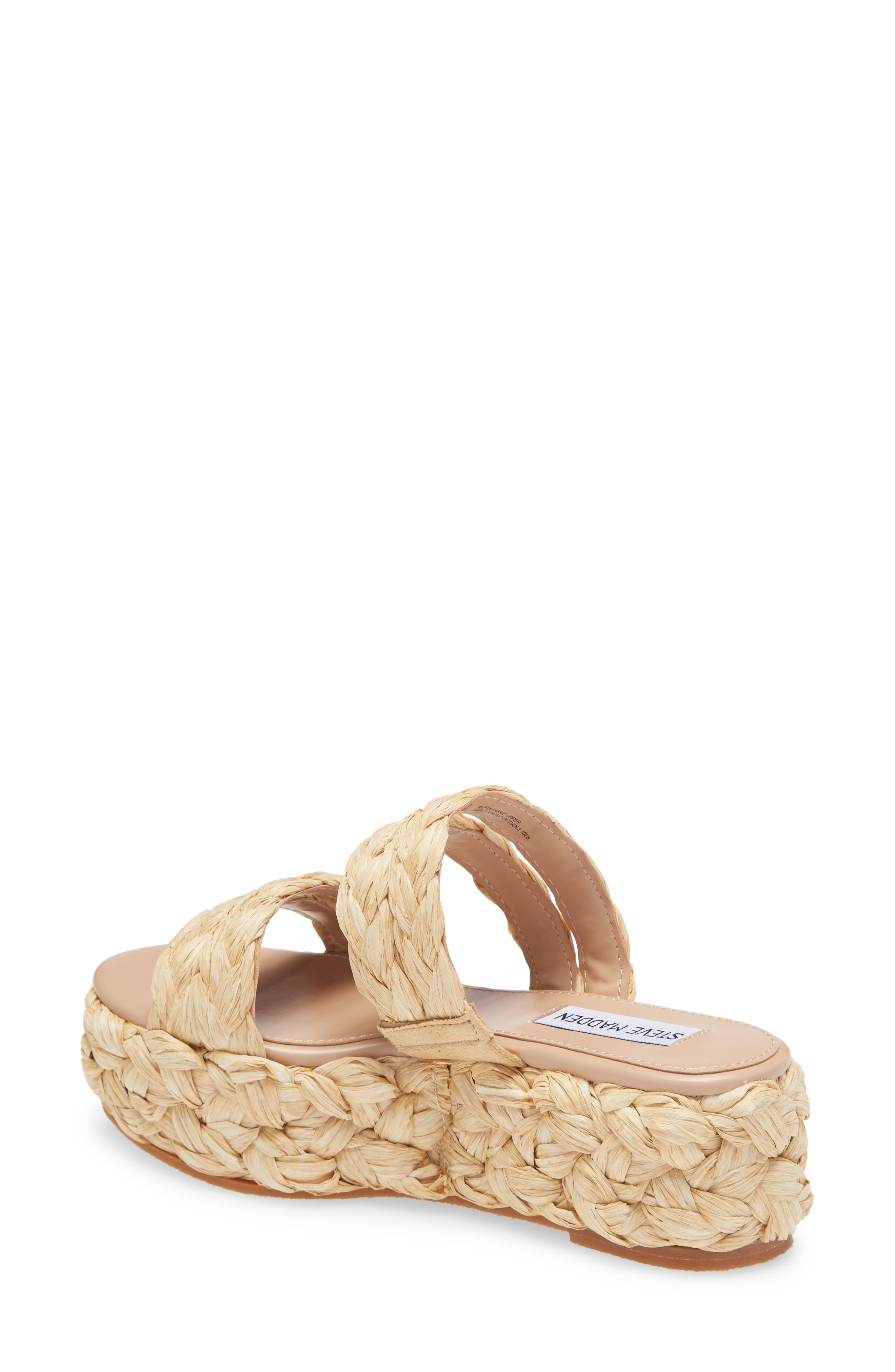 Steve Madden Cannes Platform Espadrille Slide Sandal, Alternate, color, 