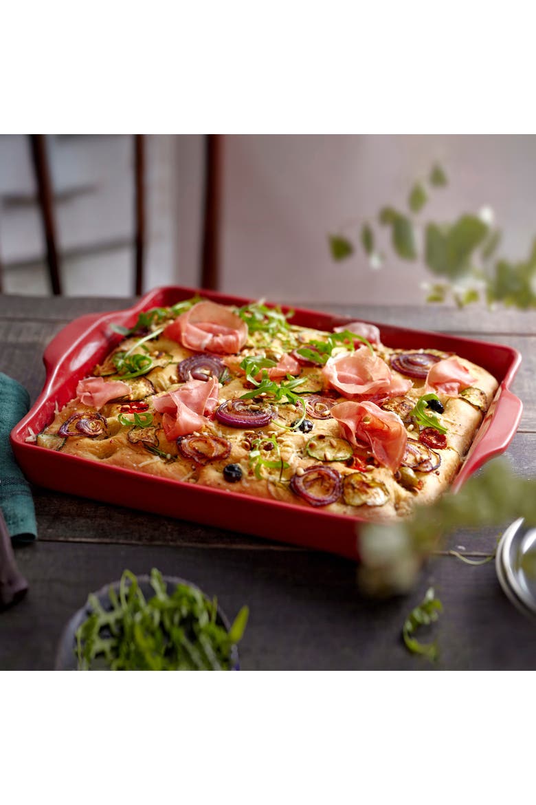 Foccacia Bread Pan, Alternate, color, Burgundy