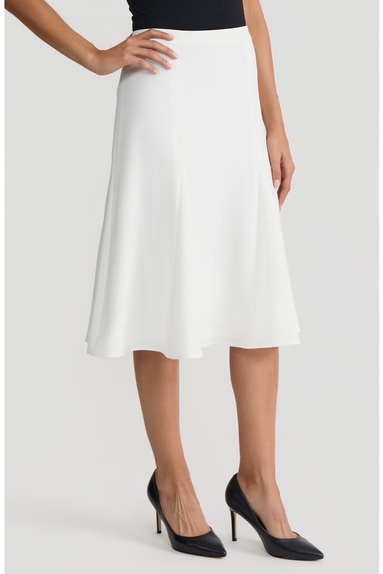 Godet Skirt, Alternate, color, LILY WHITE