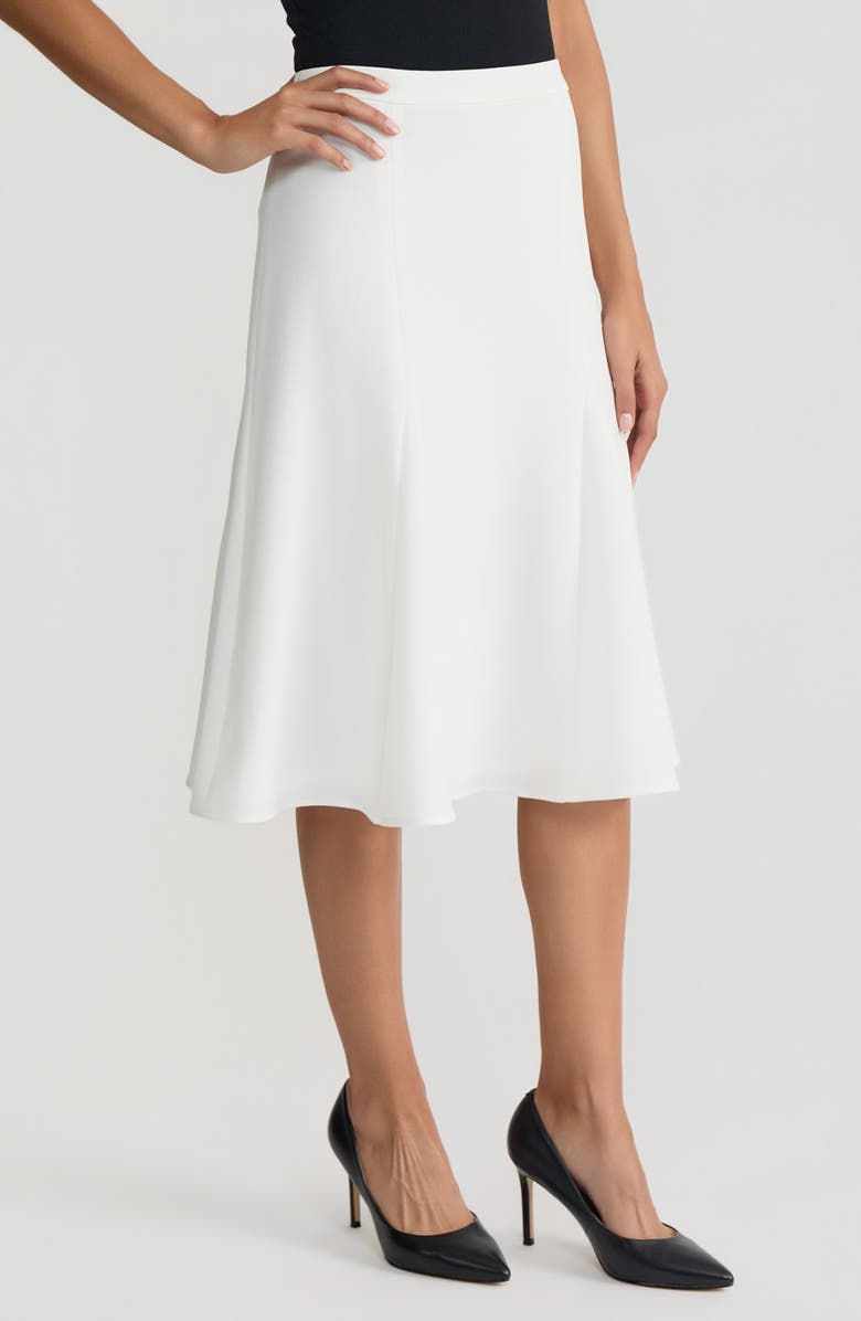 KASPER Godet Skirt, Alternate, color, Lily White