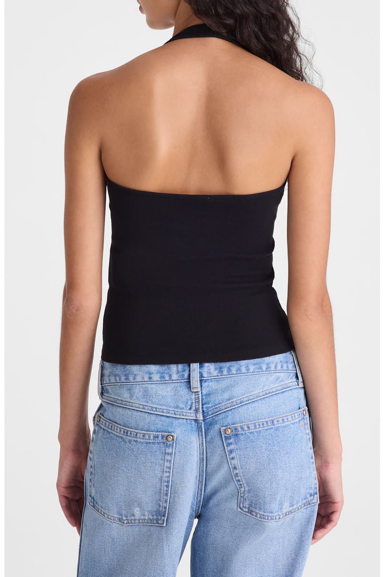 The '90s Halter Top, Alternate, color, JET BLACK