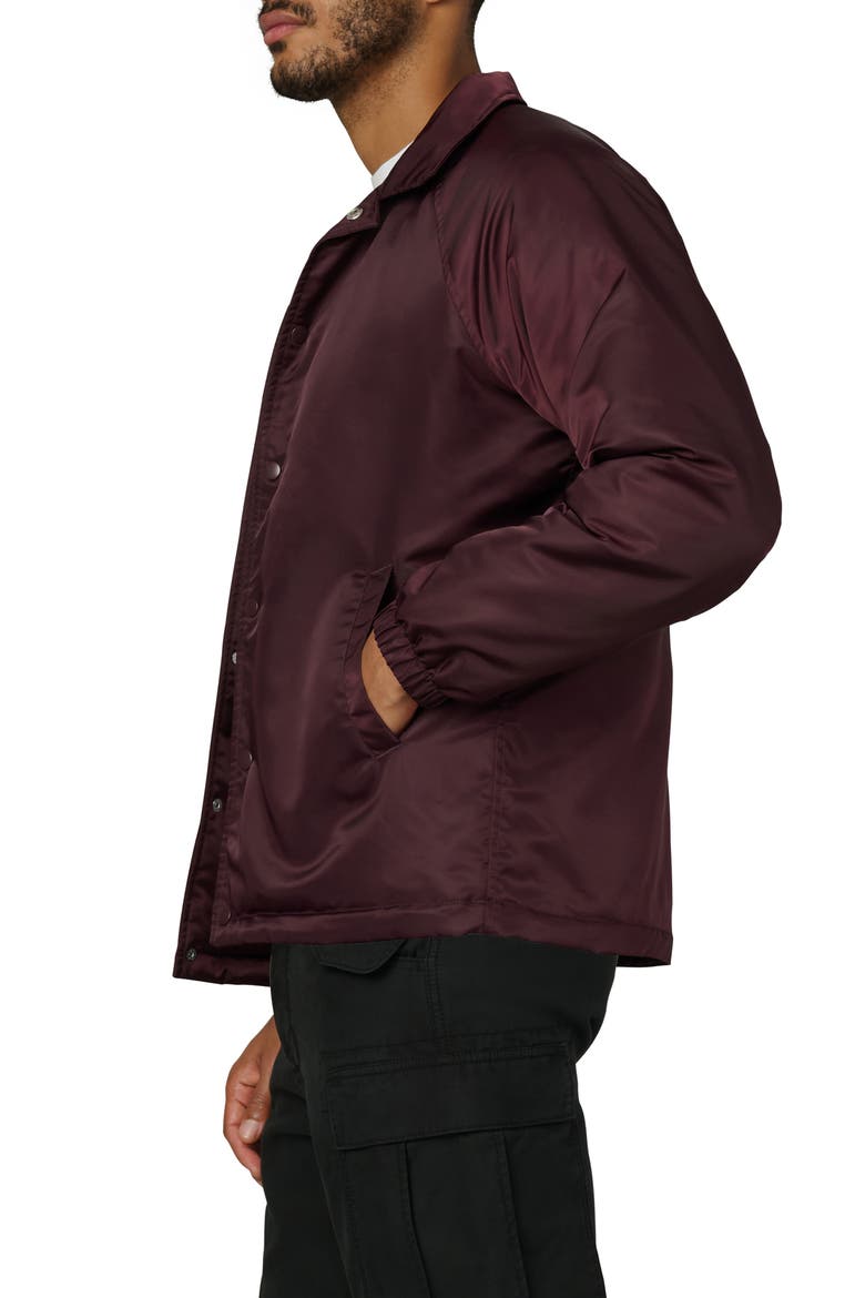 Satine Coach Jacket, Alternate, color, WINE