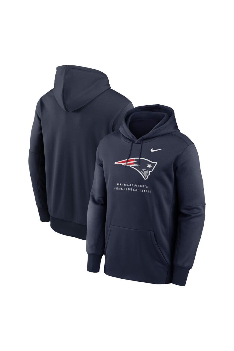 Men's Nike Navy New England Patriots Toss Sweep Therma-FIT Hoodie, Main, color, Navy
