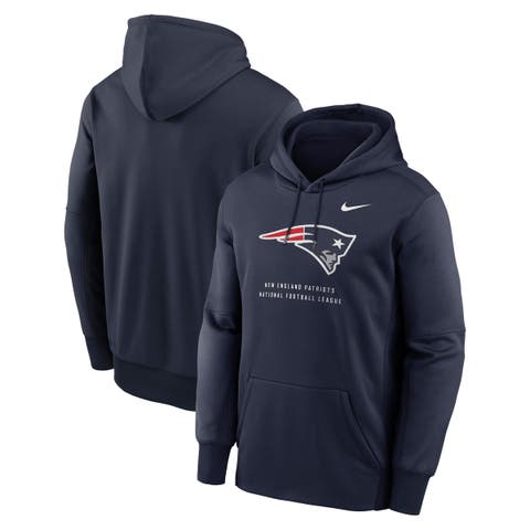 Men's Nike Navy New England Patriots Toss Sweep Therma-FIT Hoodie