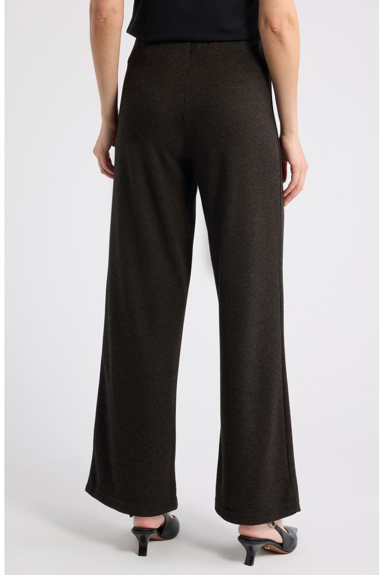 Herringbone Pull-On Pants, Alternate, color, BROWN