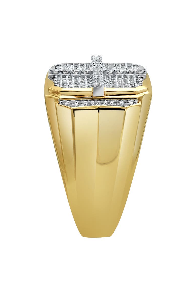 Iced Oriel 14K Yellow Gold Diamond Men Statement Ring - 1.02ct., Alternate, color, 14K Yellow Gold