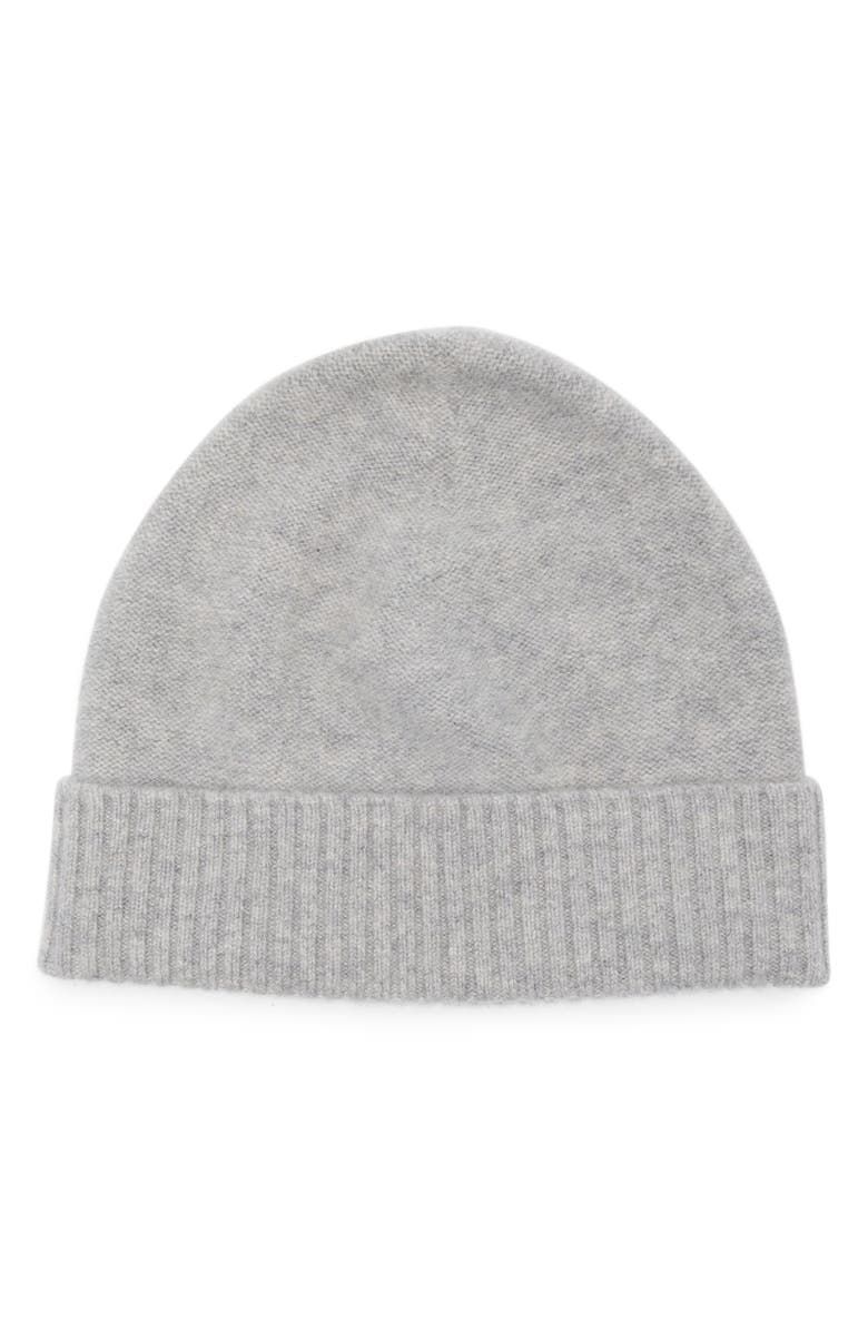 Vince Boiled Cashmere Cuff Beanie, Alternate, color, Heather Grey