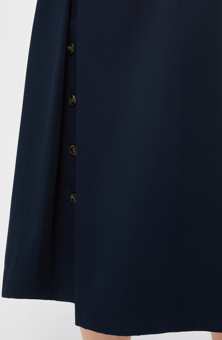 Marina Rinaldi Water Repellent Cotton Gabardine Trench Coat, Alternate, color, Midnight Blue