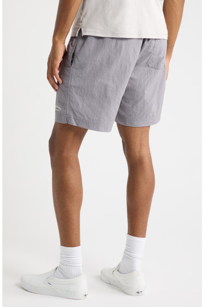 Collegiate Solid Swim Trunks, Alternate, color, SILVER