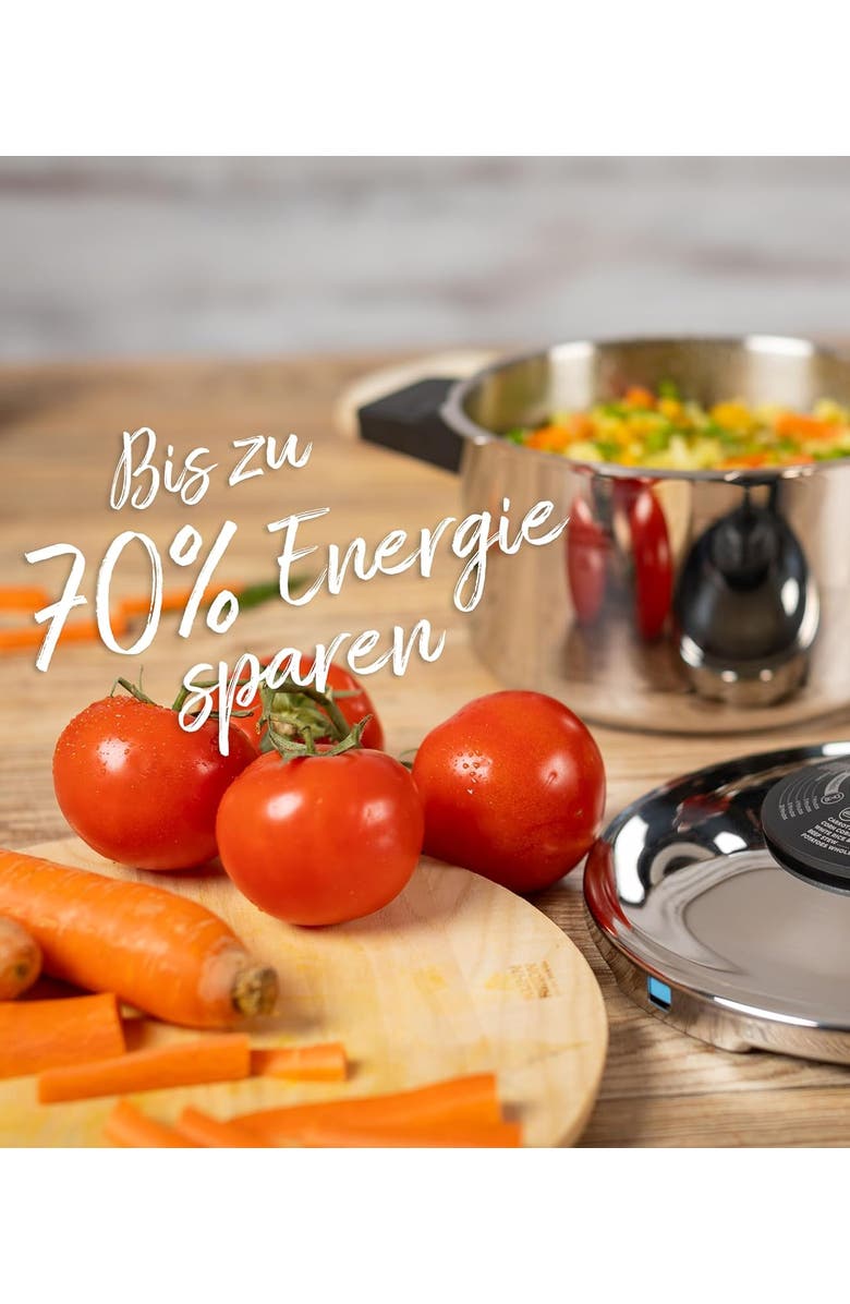 Kuhn Rikon Duromatic Classic Neo Long handle Stovetop Pressure Cooker, 7.4-Quart, Alternate, color, Silver