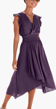 LASCANA Ruffle Satin Dress