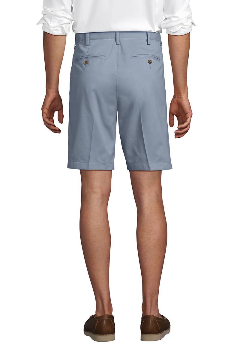 Comfort Waist Pleated 9" No Iron Chino Shorts, Alternate, color, Faded Glacier