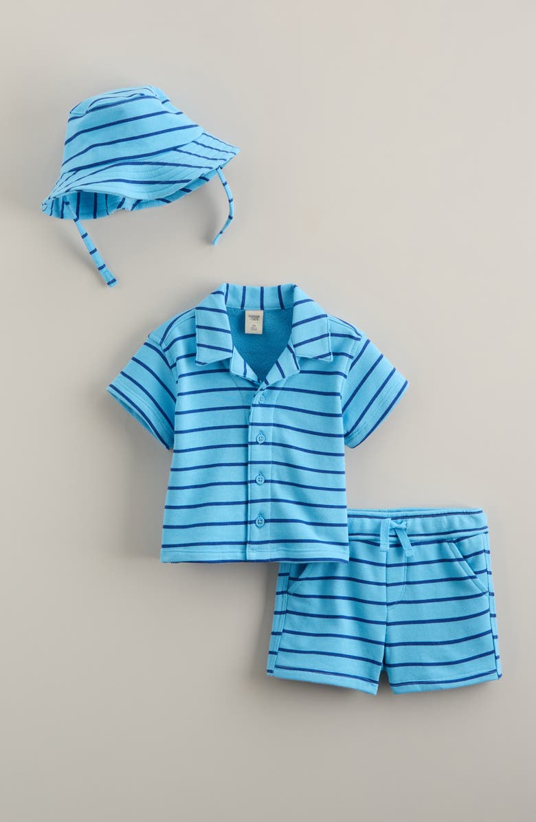 Tucker + Tate Shirt, Shorts & Hat Set, Main, color, 