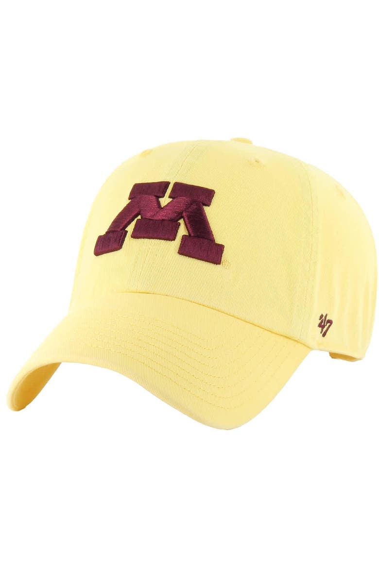 Men's '47 Gold Minnesota Golden Gophers Clean Up Adjustable Hat, Main, color, Gold