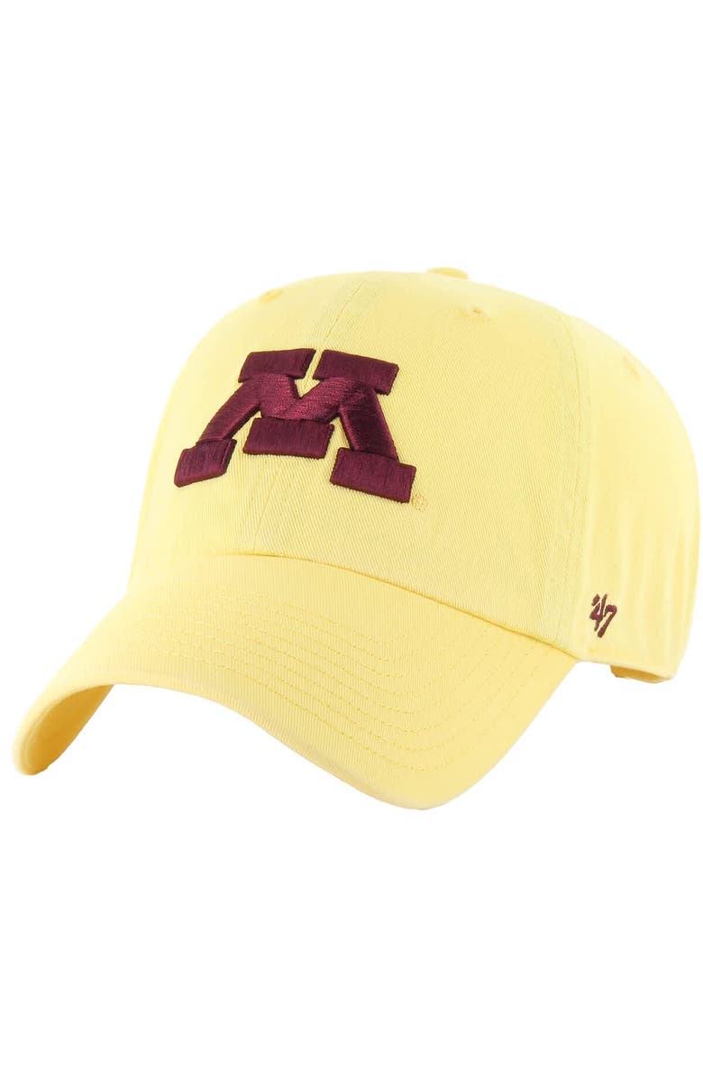 '47 Men's '47 Gold Minnesota Golden Gophers Clean Up Adjustable Hat, Main, color, 