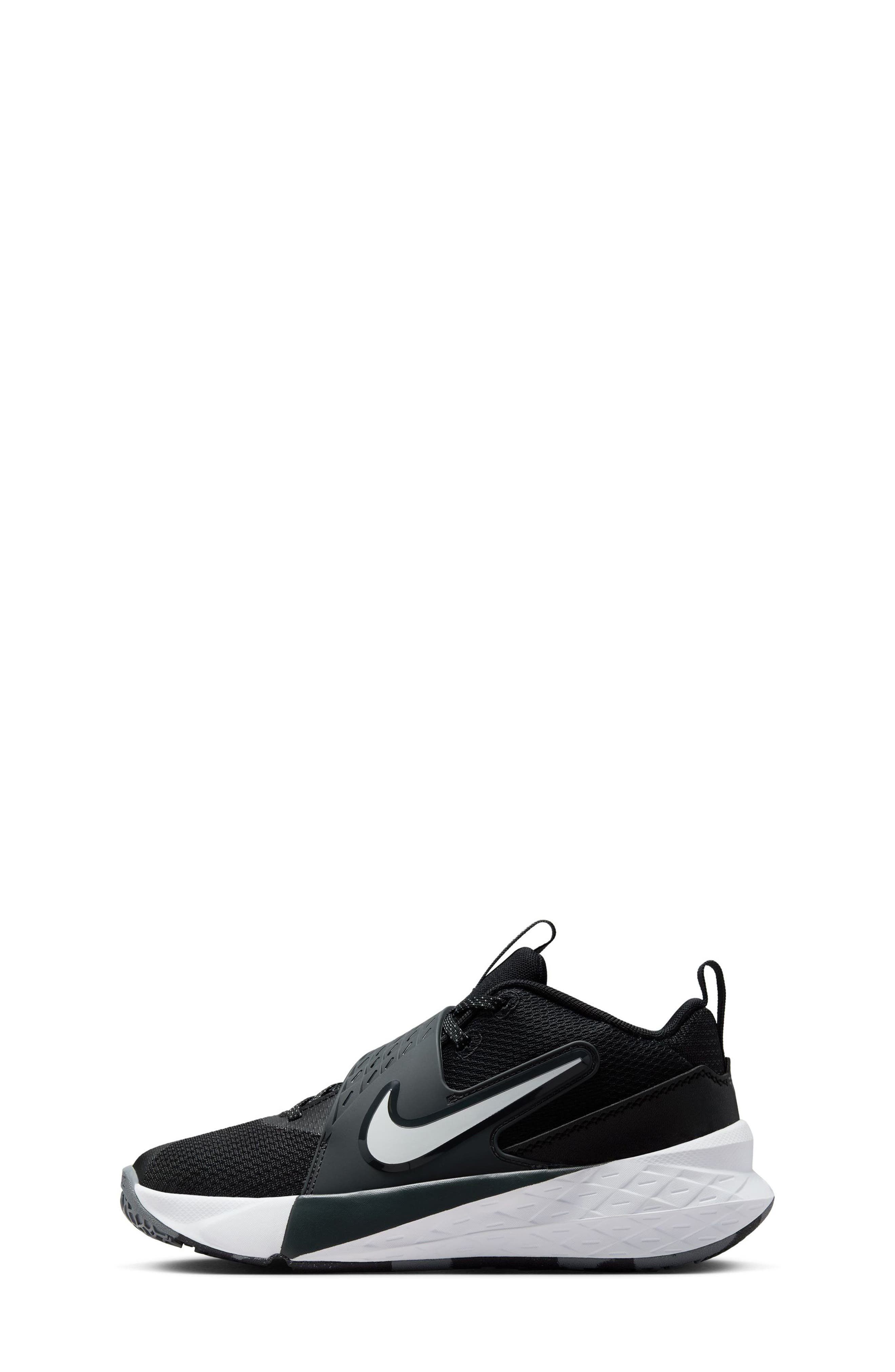 Nike Kids' Team Hustle D 12 Basketball Shoe, Alternate, color, 002 Black/White