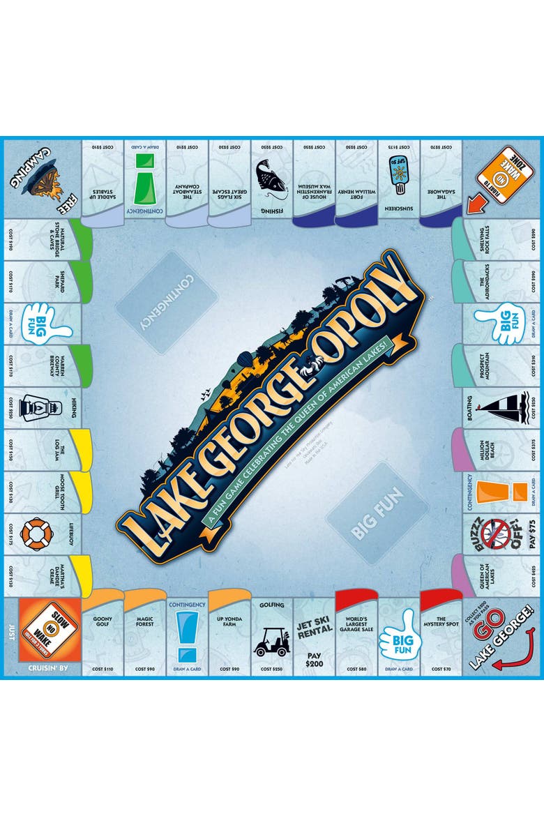 Lake George Opoly Board Game, Alternate, color, Multicolored